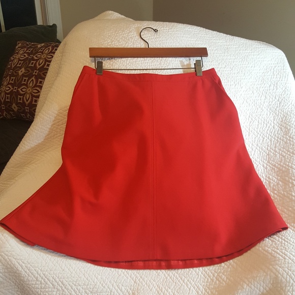 Red Loft A Line Skirt with Pockets - Picture 1 of 5